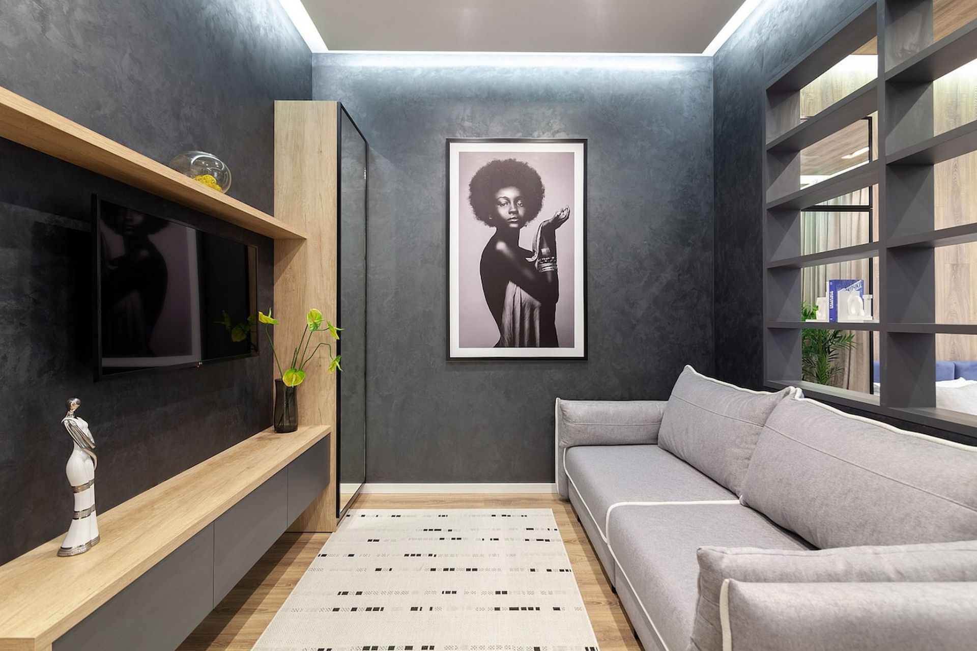 Living room of Flat to rent in Basauri   with Air Conditioner, Furnished and TV