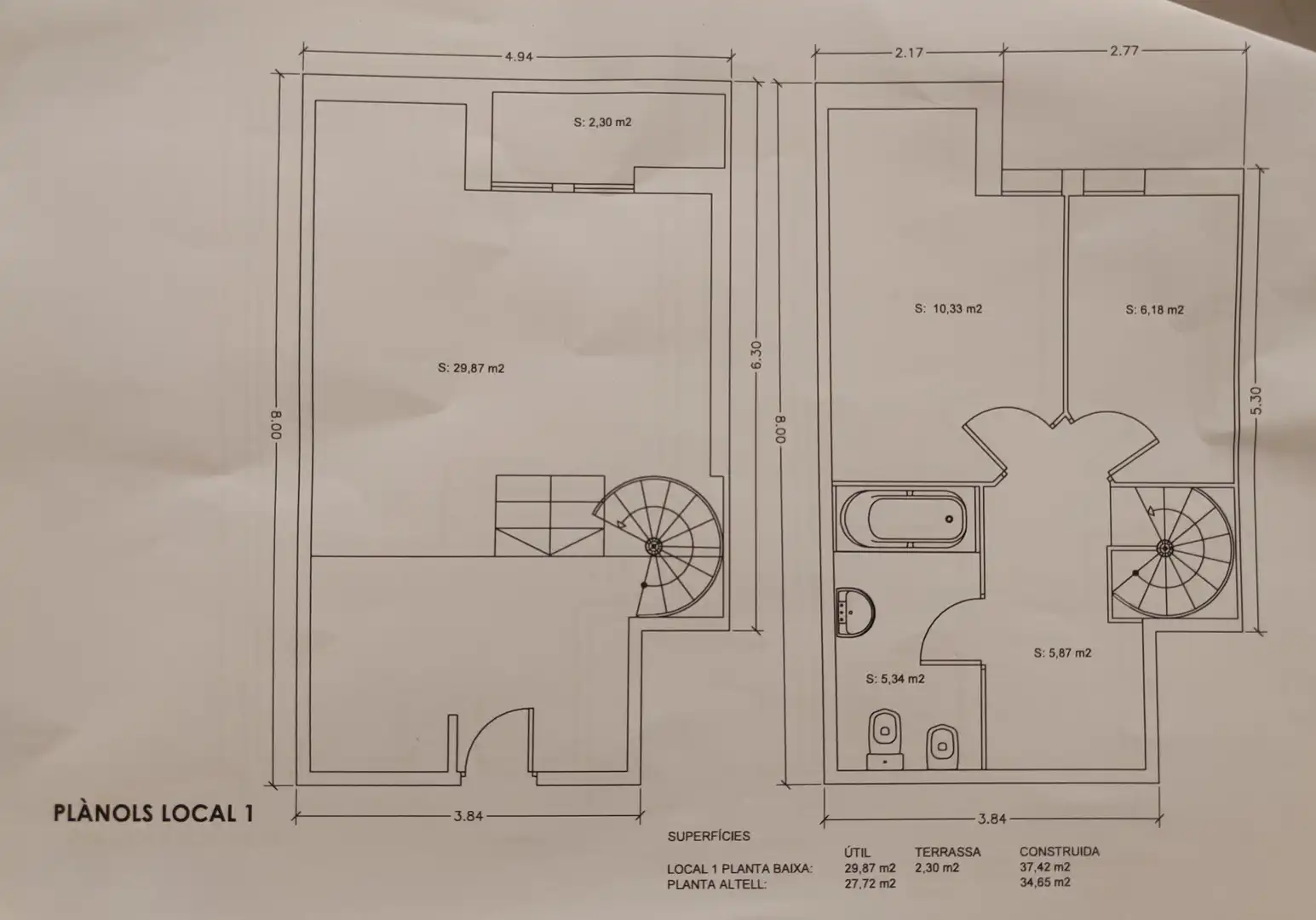 Büro zur Miete in Girona mit Klimaanlage, Heizung und Terrasse