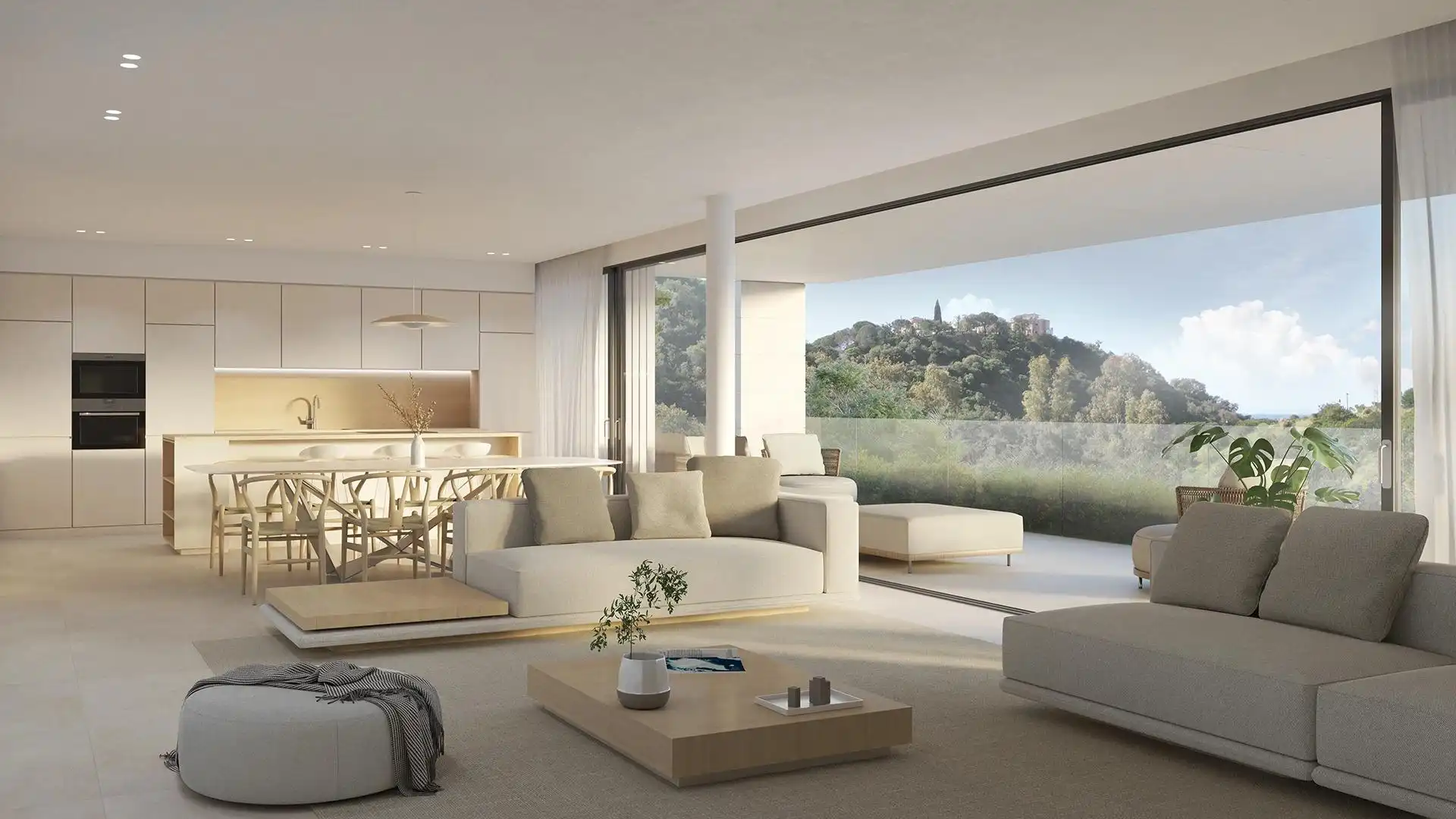 Sala de estar de Planta baja en venta en Marbella con Aire acondicionado, Calefacción y Jardín privado