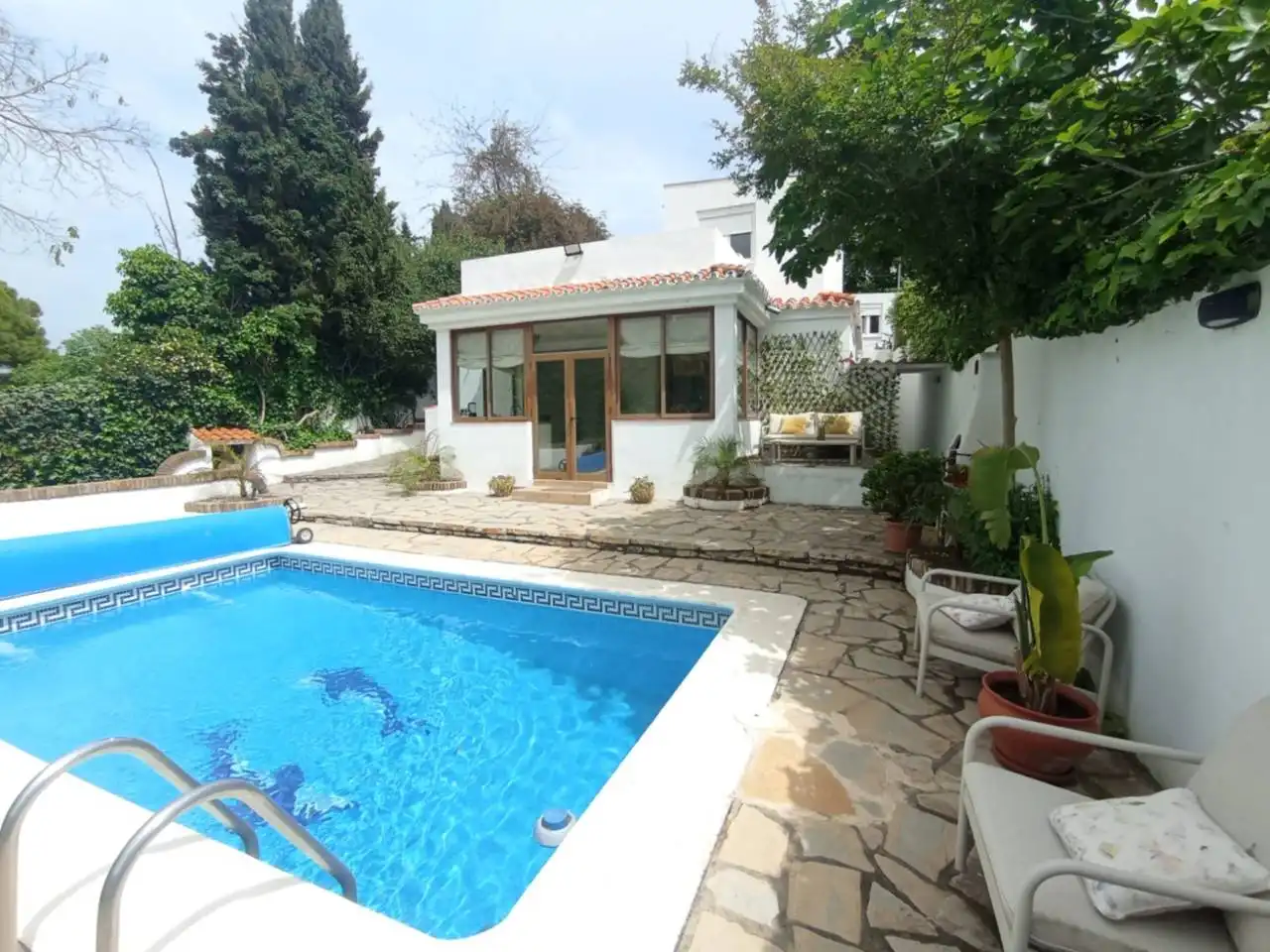 Piscina de Finca rústica en venda en Manilva amb Jardí privat, Terrassa i Piscina