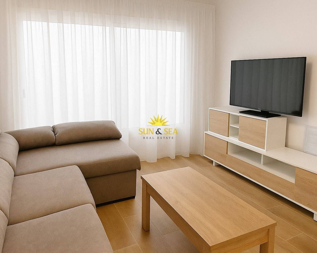Living room of Apartment to rent in La Manga del Mar Menor  with Heating, Swimming Pool and Furnished