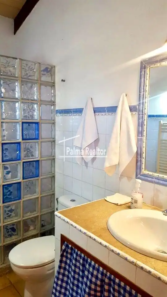 Baño de Finca rústica en venta en Binissalem con Calefacción, Jardín privado y Terraza