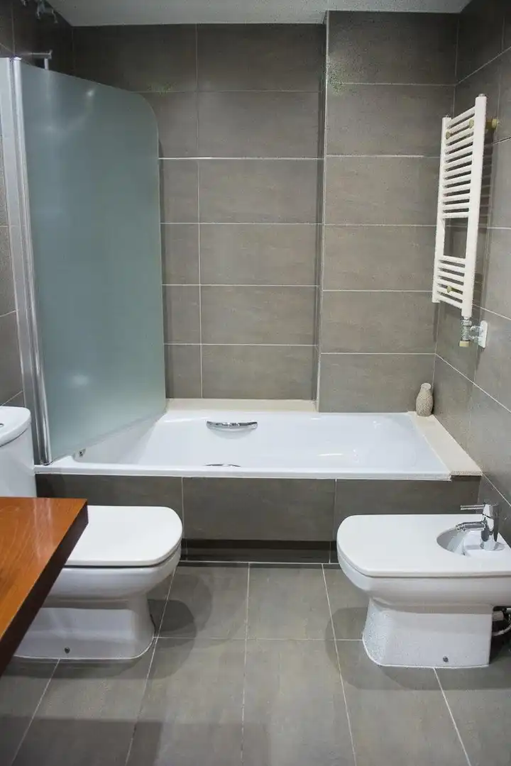 Bathroom of Flat for sale in Badalona  with Air Conditioner, Heating and Parquet flooring