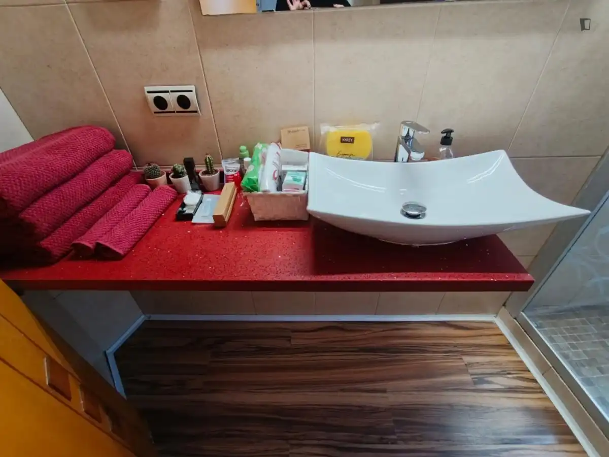 Baño de Apartamento de alquiler en Valencia con Aire acondicionado, Calefacción y Amueblado