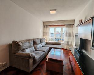 Living room of Flat to rent in A Coruña Capital   with Parquet flooring, Furnished and Oven