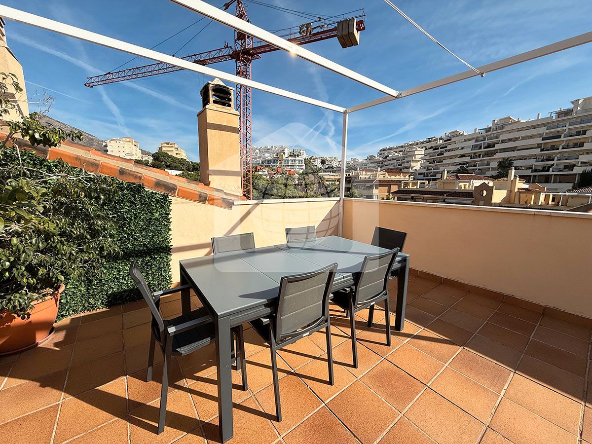 Terrace of Single-family semi-detached for sale in Benalmádena  with Terrace, Storage room and Swimming Pool