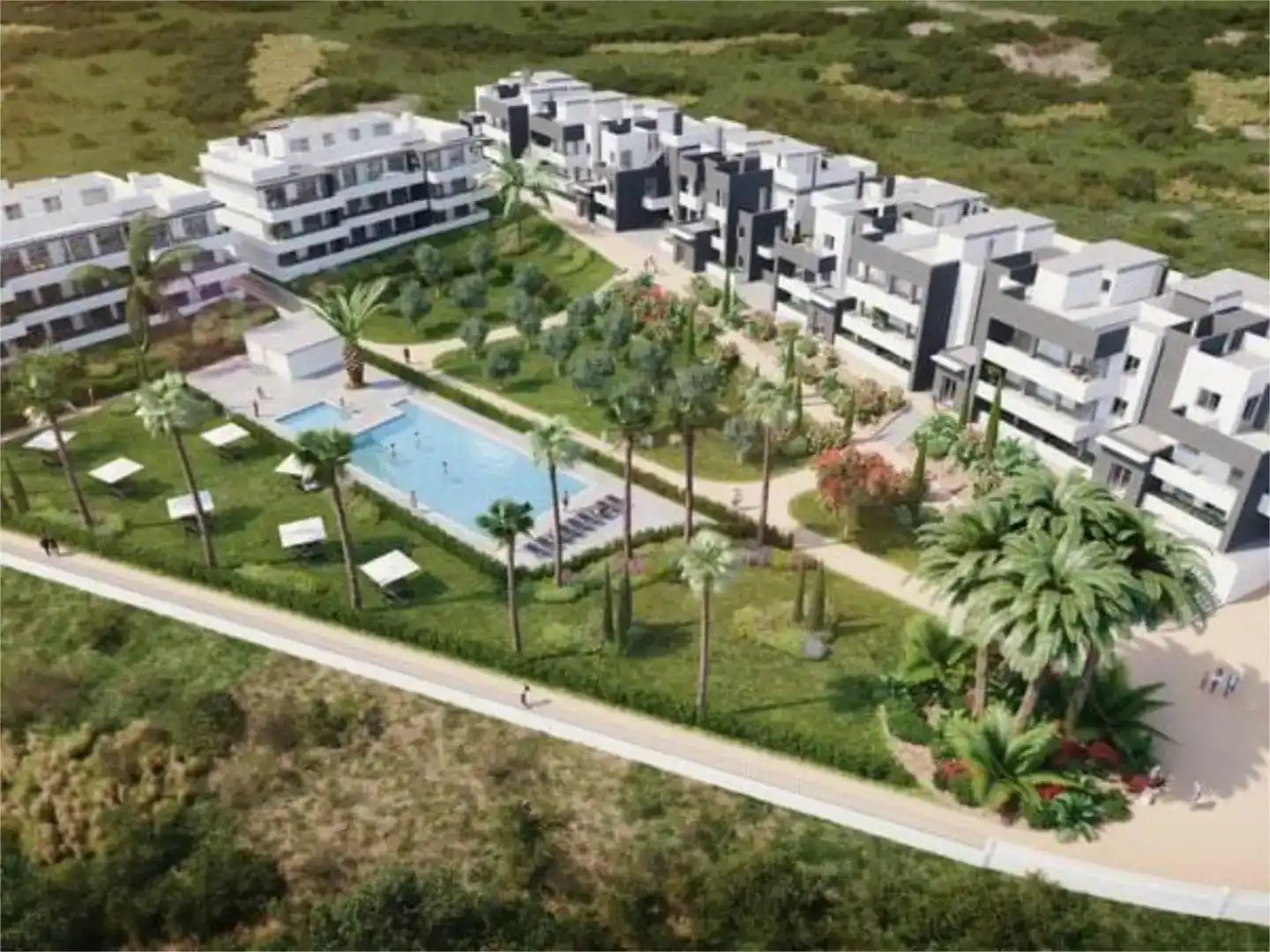 Vista exterior de Ático en venta en Estepona con Aire acondicionado, Piscina y Balcón