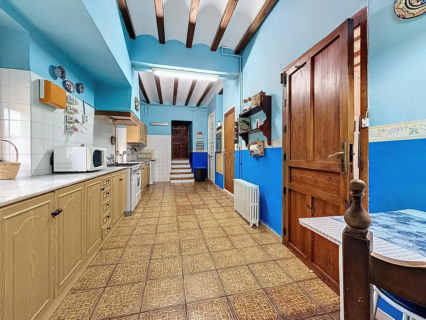 Cocina de Finca rústica en venta en Castalla con Jardín privado, Terraza y Piscina