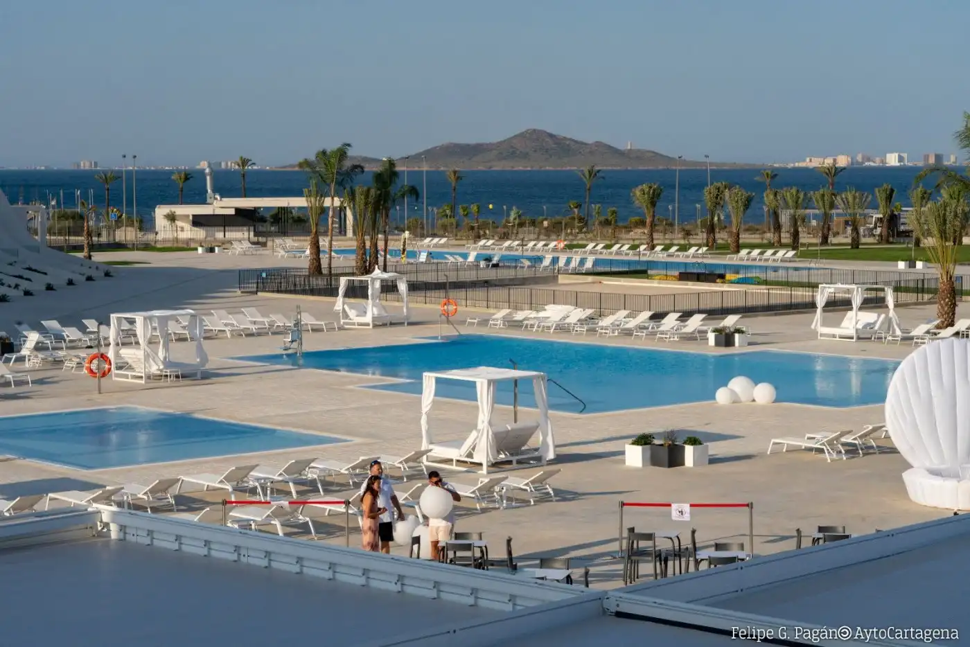 Piscina de Casa o xalet en venda en Cartagena amb Aire condicionat, Jardí privat i Terrassa