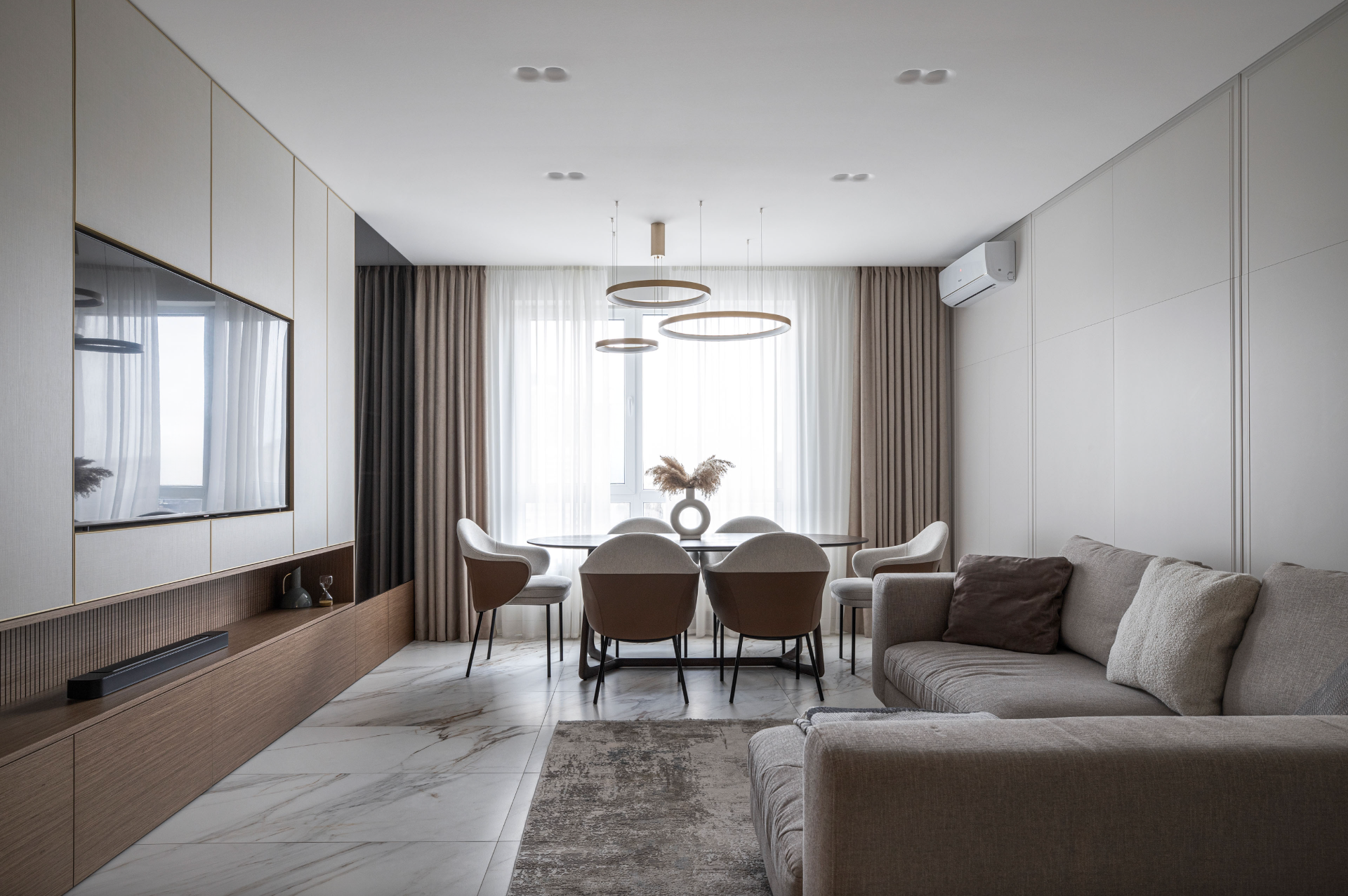 Living room of Flat for sale in  Madrid Capital  with Air Conditioner, Heating and Furnished