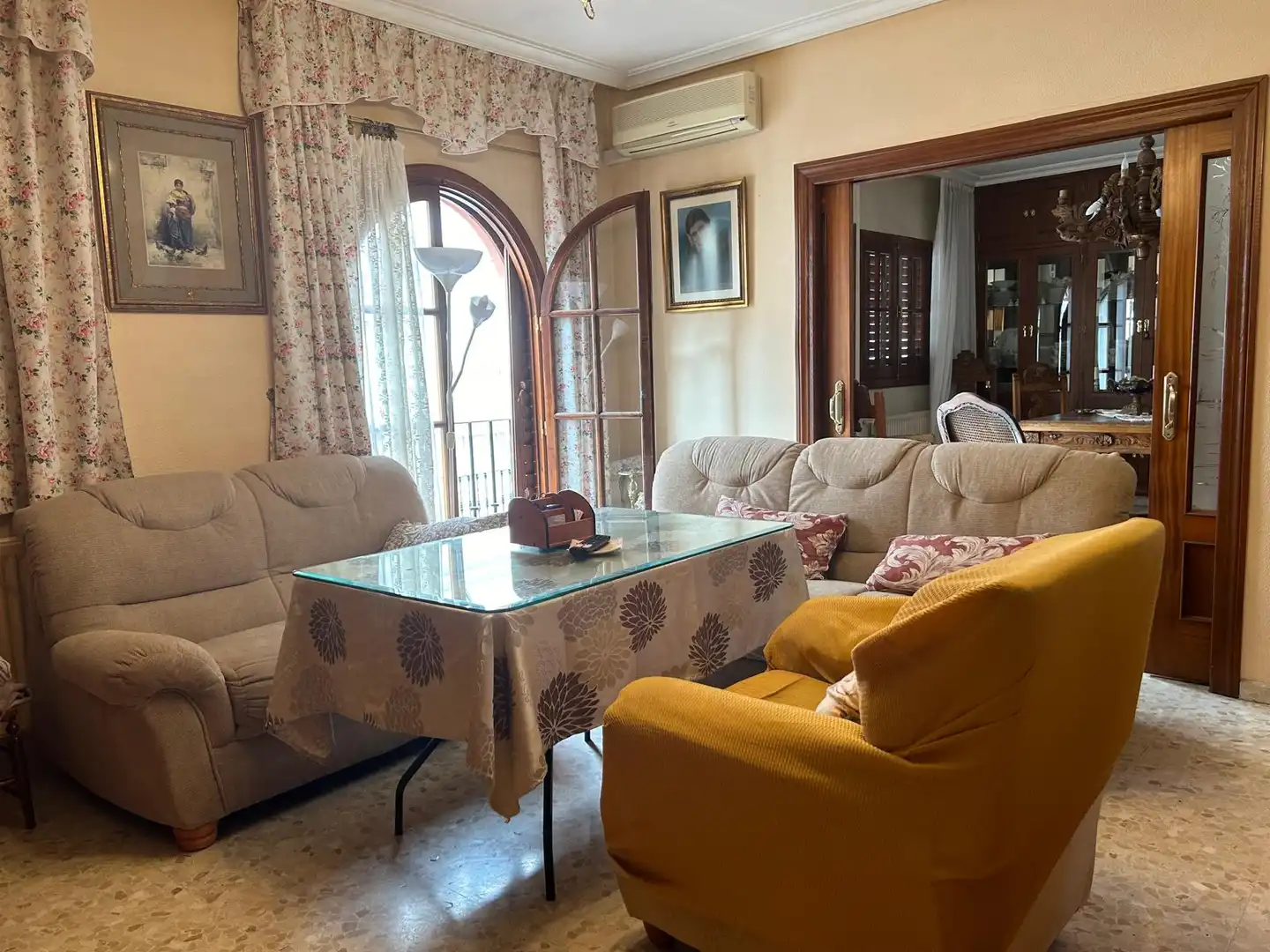 Wohnzimmer von Wohnung zum Verkauf in Almendralejo mit Klimaanlage, Terrasse und Möbliert