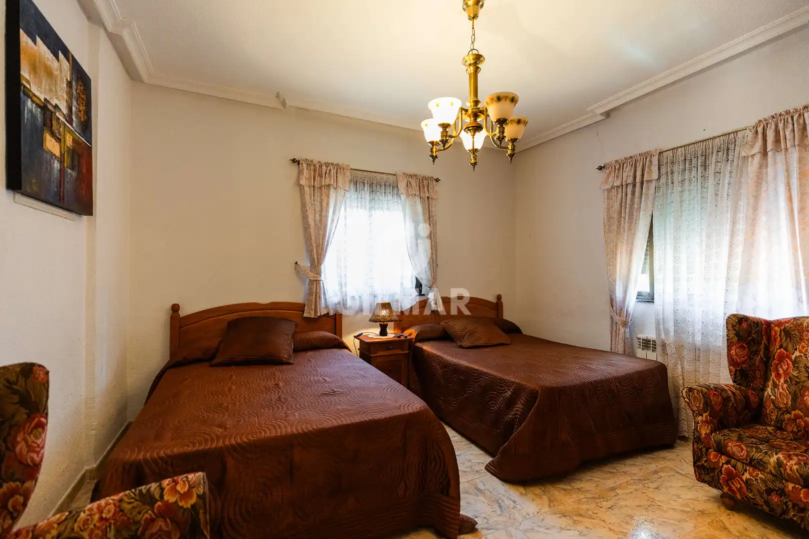 Bedroom of Houses for sale in Manzanares El Real  with Heating, Private garden and Swimming Pool