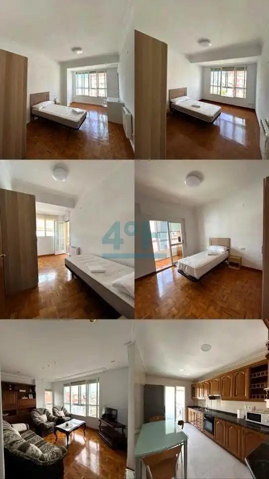 Bedroom of Flat for rent in Ourense Capital   with Heating, Parquet flooring and Balcony