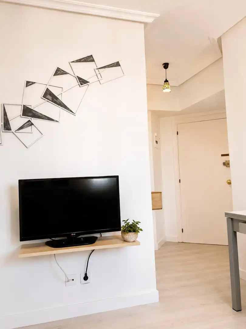 Sala de estar de Piso de alquiler en Donostia - San Sebastián  con Microondas y TV
