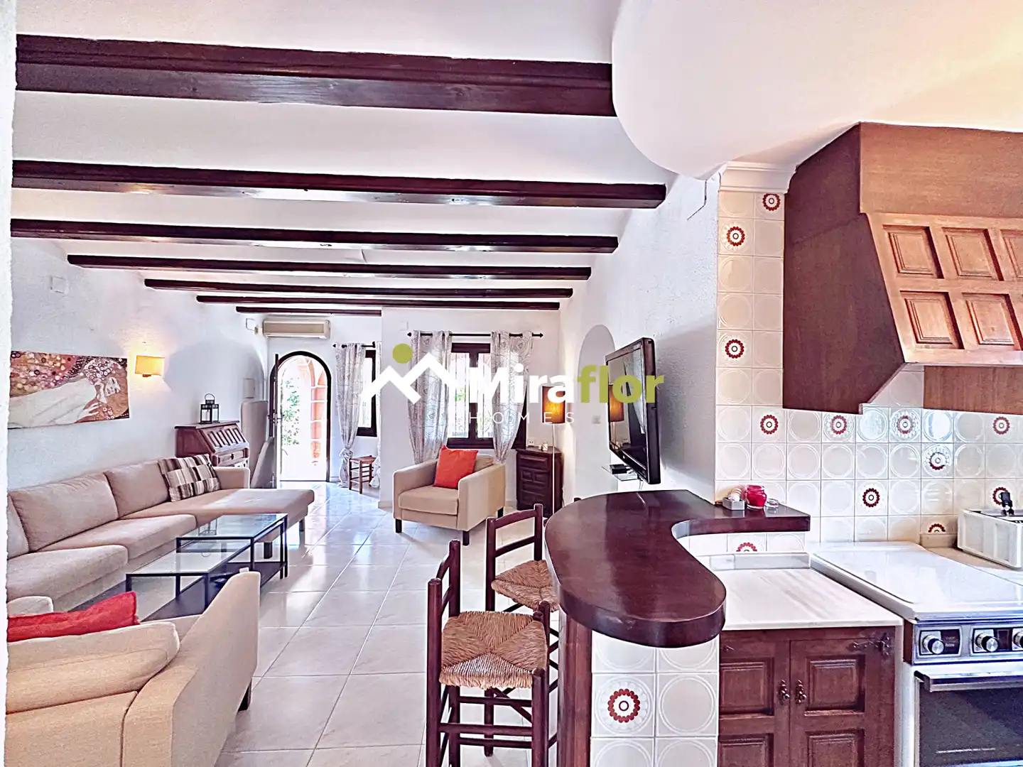 Sala de estar de Casa o chalet en venta en Els Poblets con Aire acondicionado, Jardín privado y Terraza