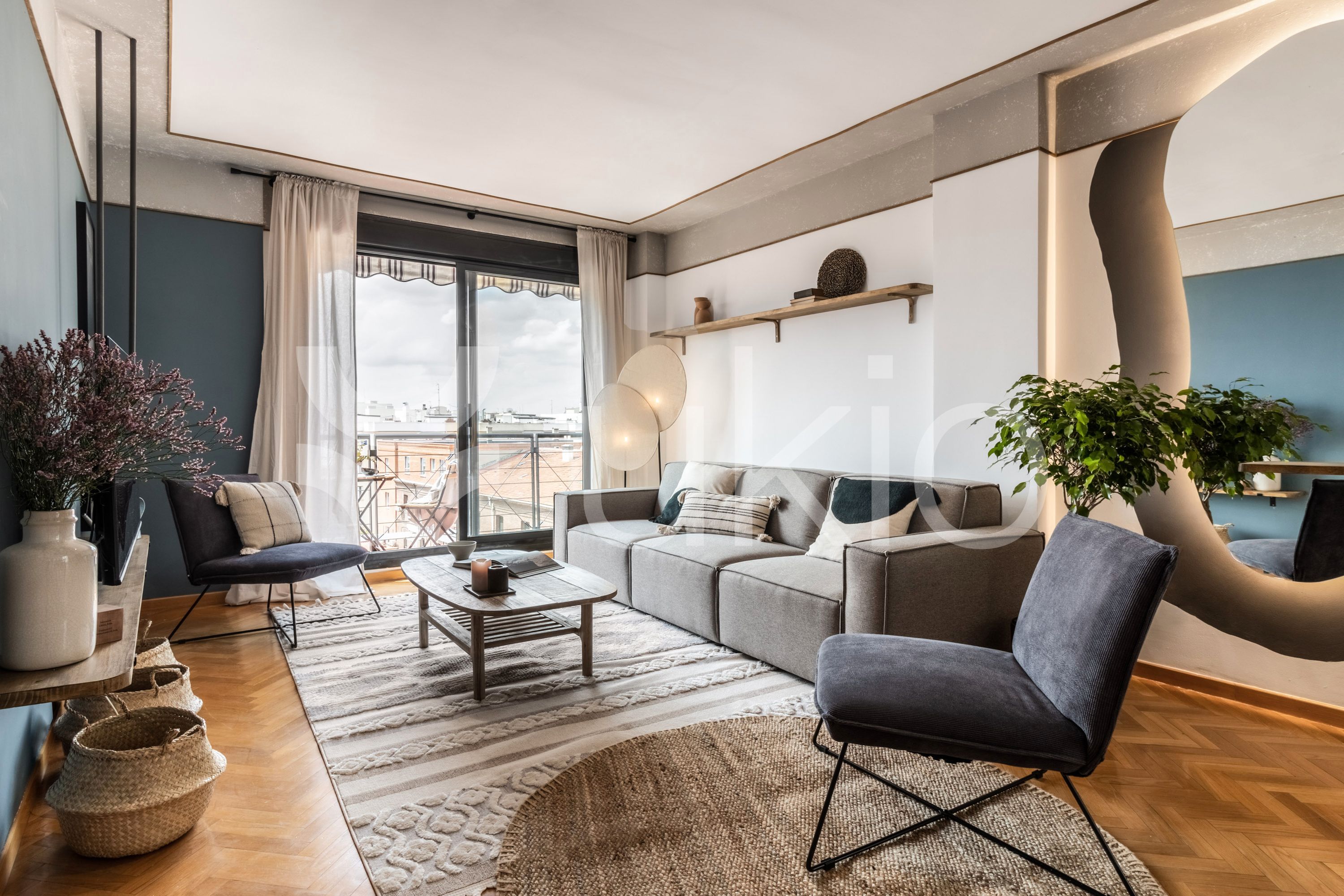 Living room of Duplex to rent in  Madrid Capital  with Air Conditioner, Heating and Terrace