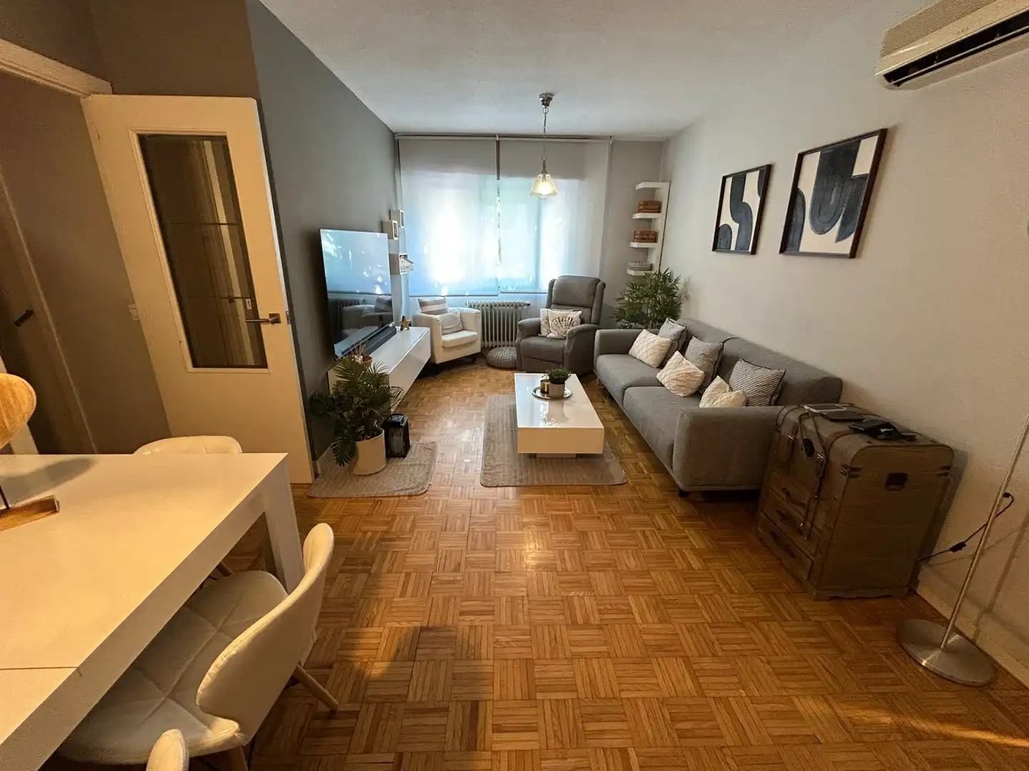 Sala d'estar de Pis en venda en Mejorada del Campo amb Aire condicionat, Calefacció i Parquet