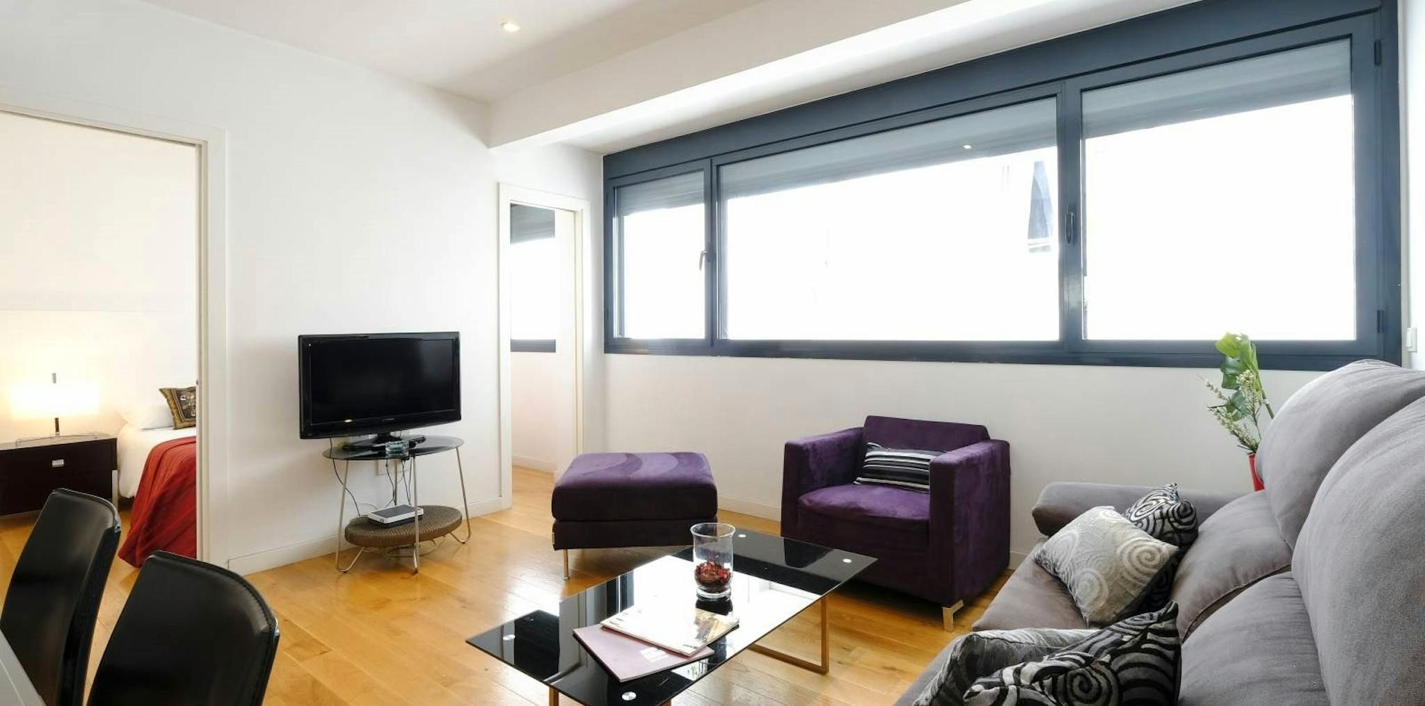 Sala d'estar de Pis de lloguer en  Madrid Capital amb Aire condicionat, Calefacció i Moblat