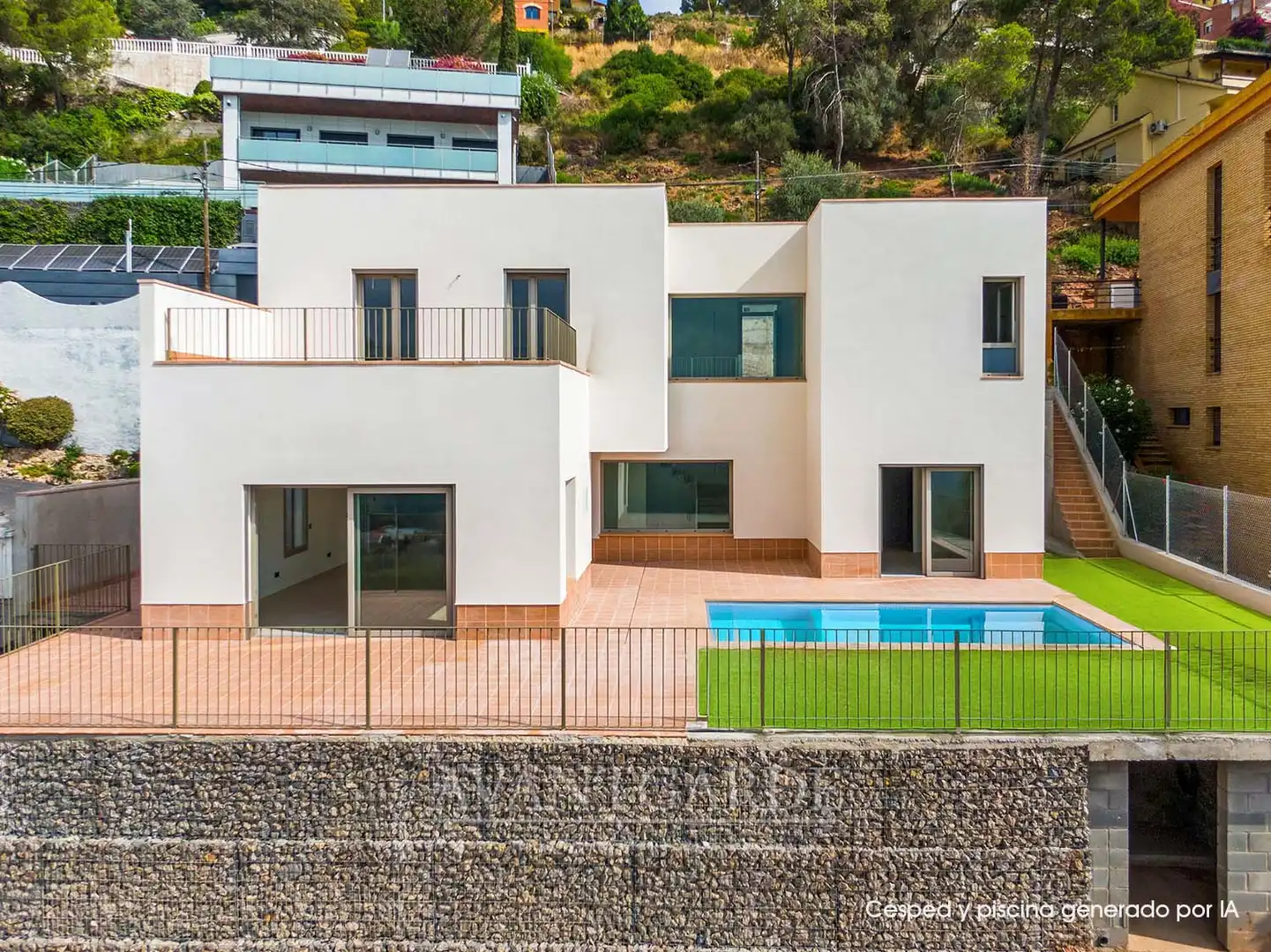 Vista exterior de Casa o xalet en venda en Pallejà amb Aire condicionat, Calefacció i Jardí privat