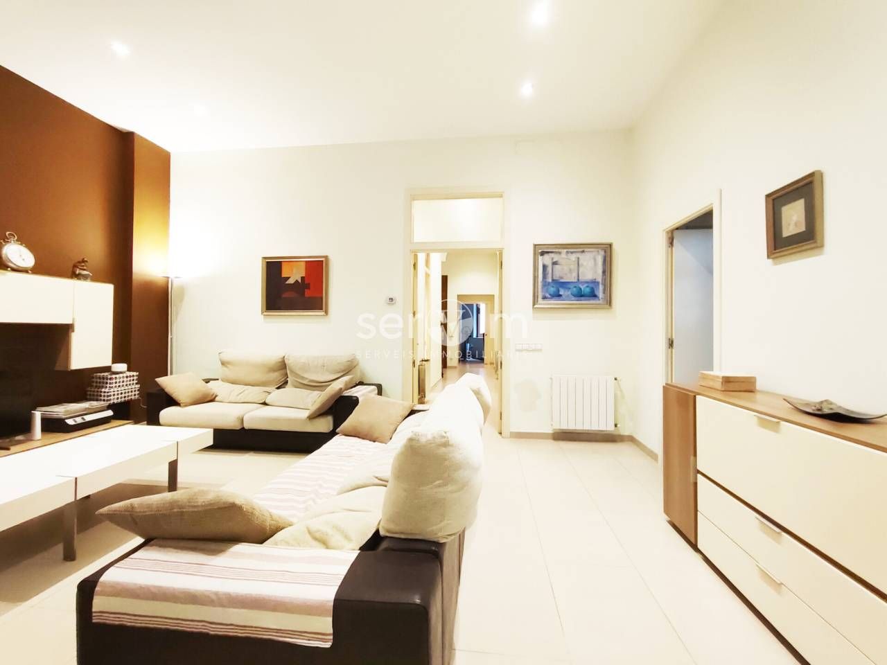 Sala de estar de Piso en venta en Girona Capital con Terraza