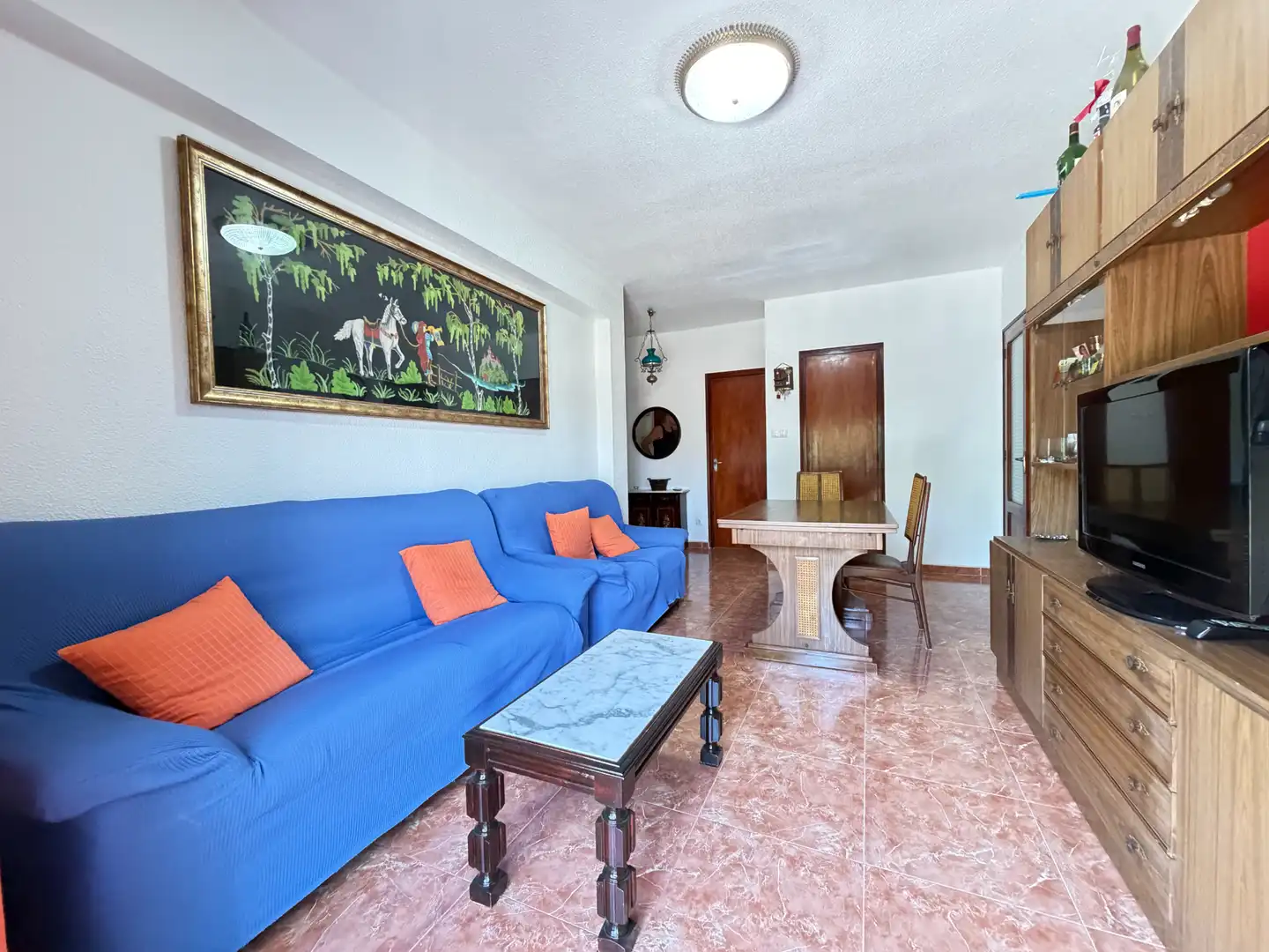 Sala de estar de Piso en venta en Carlet con Terraza, Trastero y Amueblado