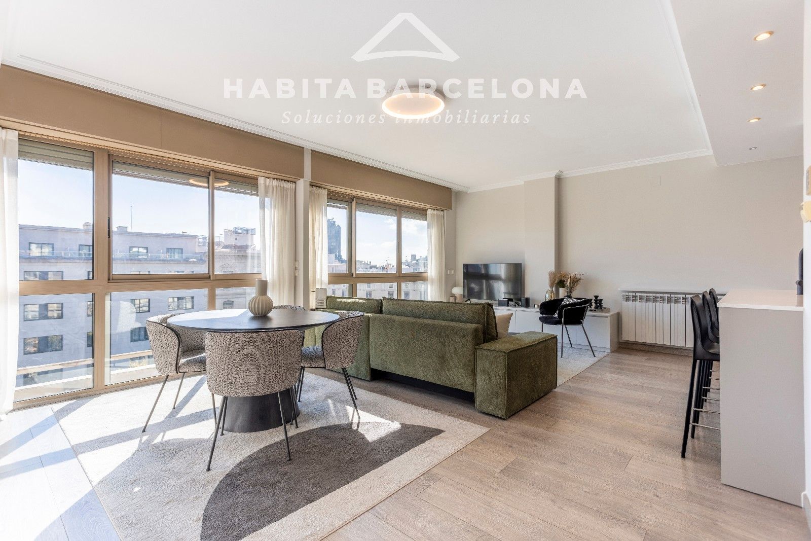 Living room of Attic for sale in  Barcelona Capital  with Air Conditioner, Heating and Parquet flooring