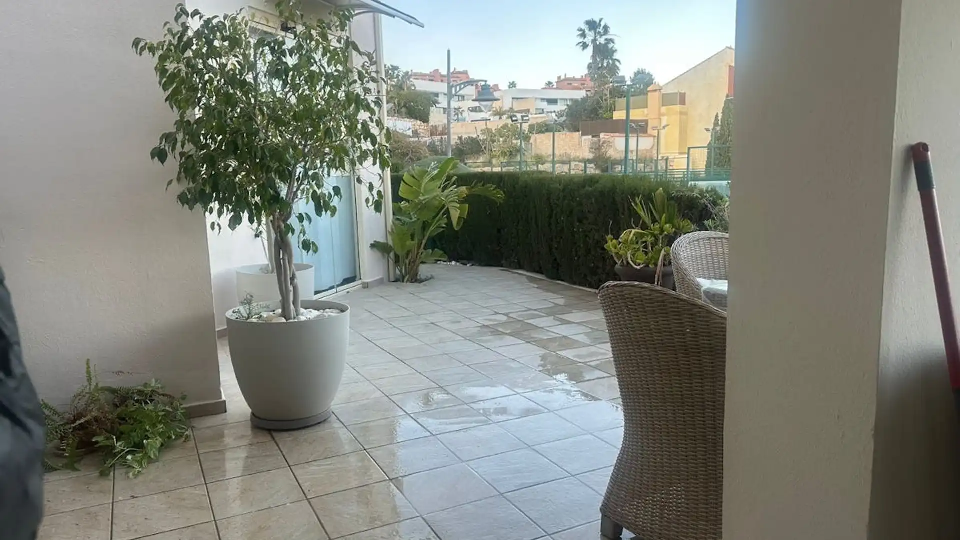 Terraza de Piso de alquiler en Finestrat con Aire acondicionado, Calefacción y Jardín privado