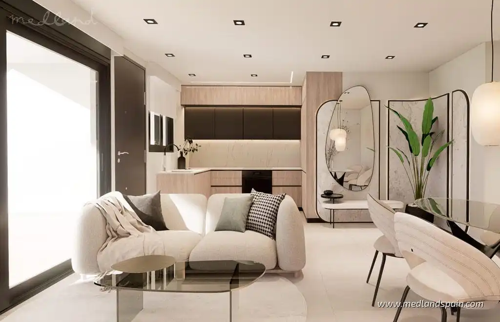 Sala de estar de Apartamento en venta en Pilar de la Horadada con Aire acondicionado, Calefacción y Jardín privado