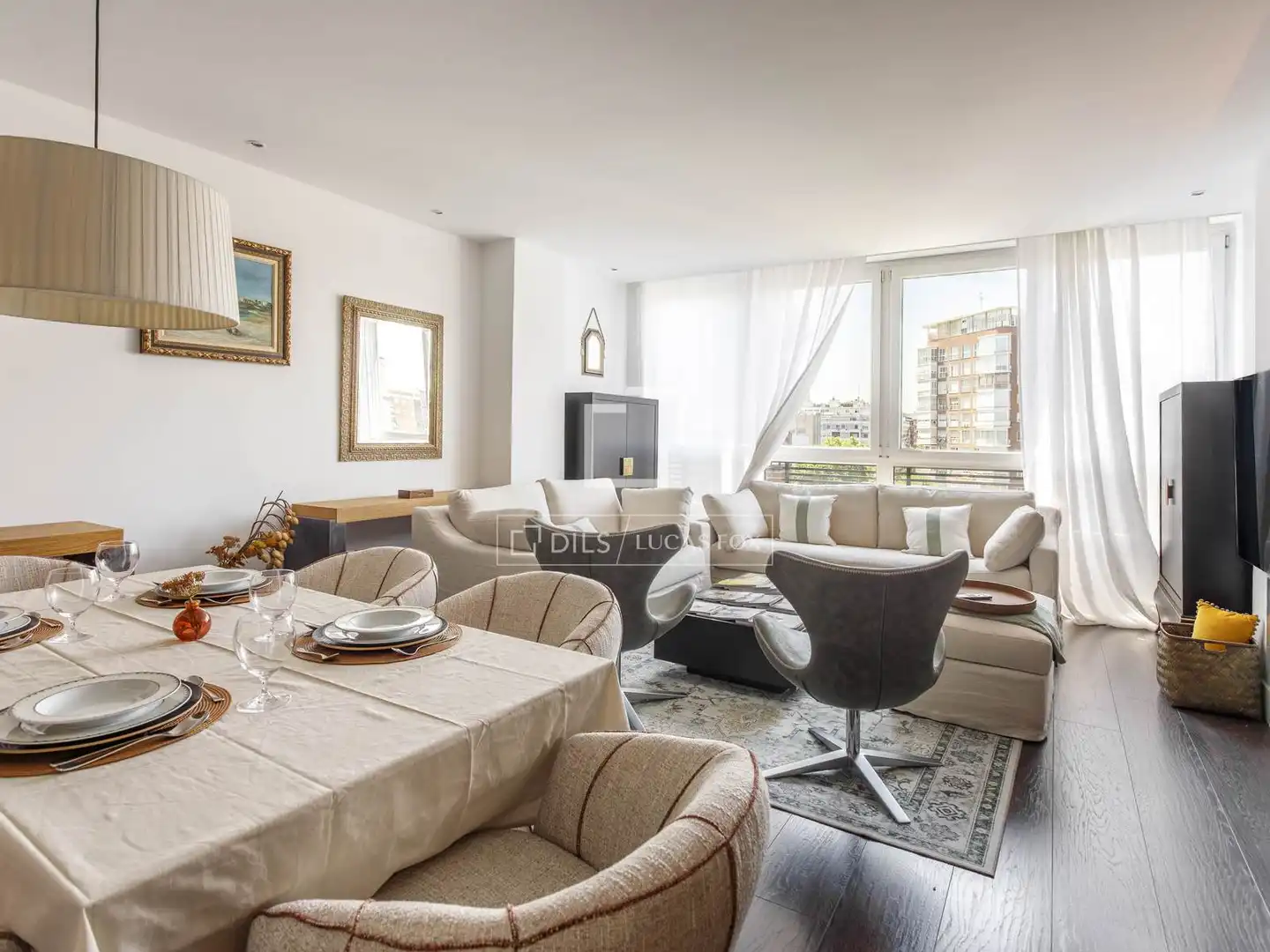 Sala d'estar de Pis de lloguer en Madrid amb Aire condicionat, Calefacció i Parquet