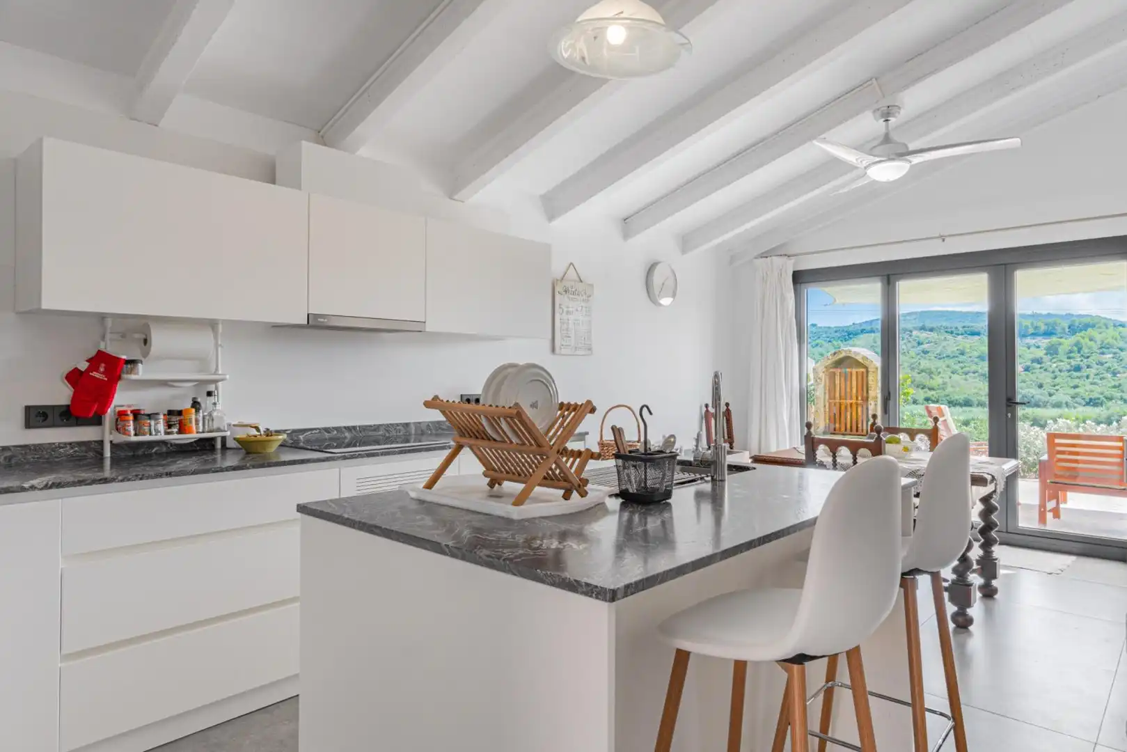 Küche von Country house zur Miete in Manacor mit Klimaanlage, Heizung und Privatgarten