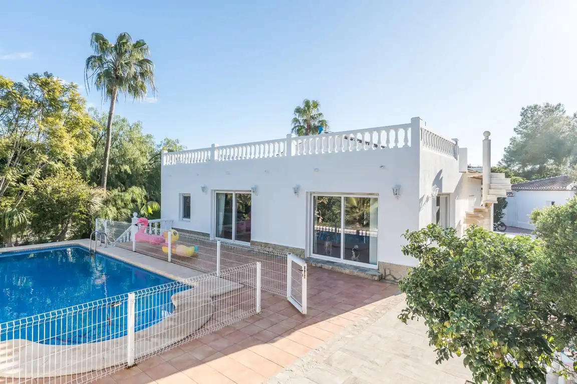 Vista exterior de Casa o chalet en venta en Jávea / Xàbia con Aire acondicionado, Jardín privado y Terraza