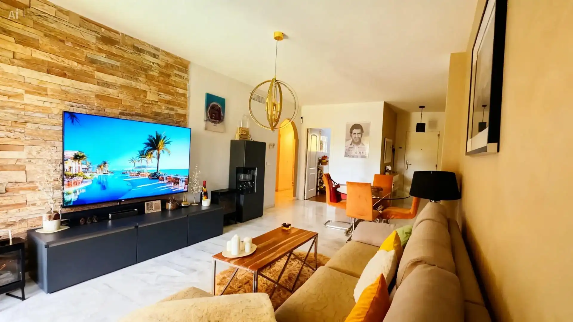 Sala de estar de Apartamento en venta en Marbella con Aire acondicionado, Calefacción y Jardín privado
