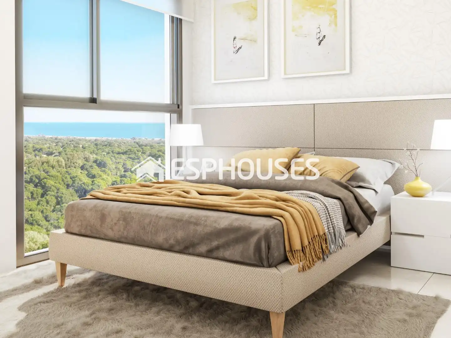 Schlafzimmer von Erdgeschoss zum Verkauf in Guardamar del Segura mit Terrasse, Balkon und Gemeinschaftspool