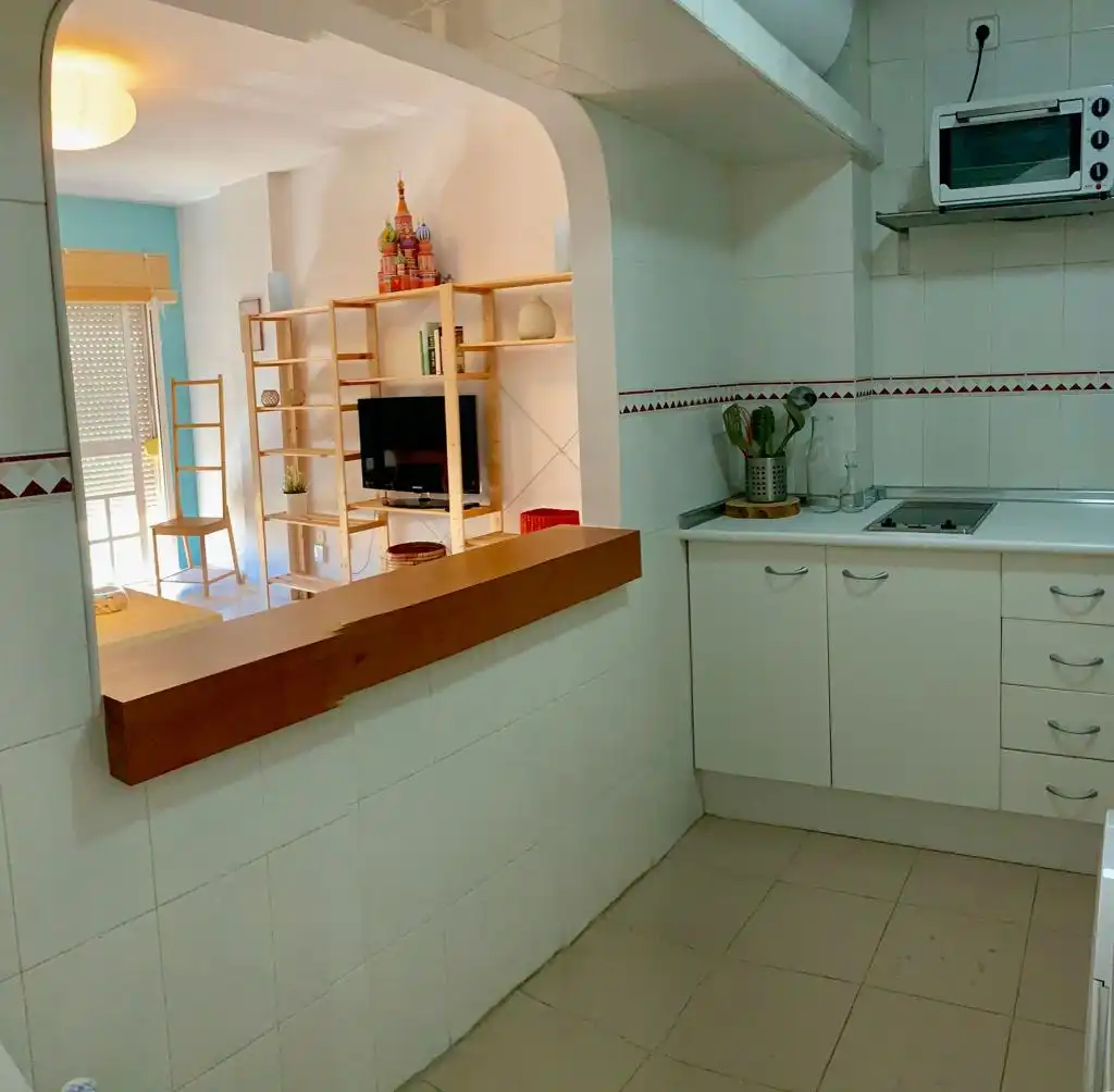 Cocina de Apartamento de alquiler en Málaga con Aire acondicionado, Amueblado y Horno