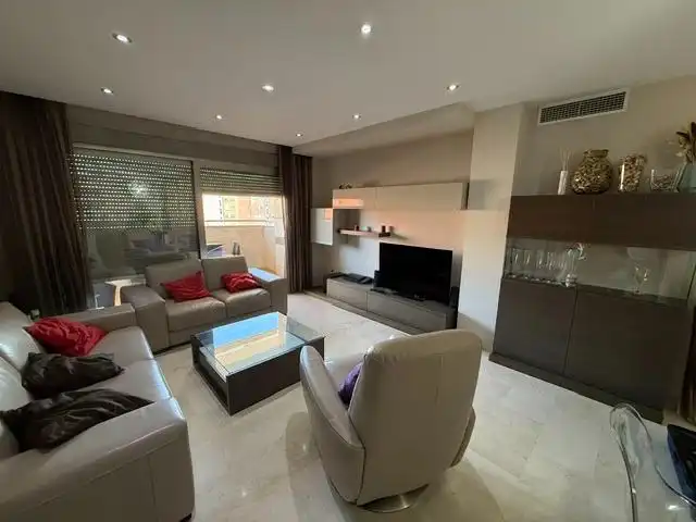 Wohnzimmer von Wohnung zur Miete in Murcia mit Klimaanlage, Heizung und Privatgarten