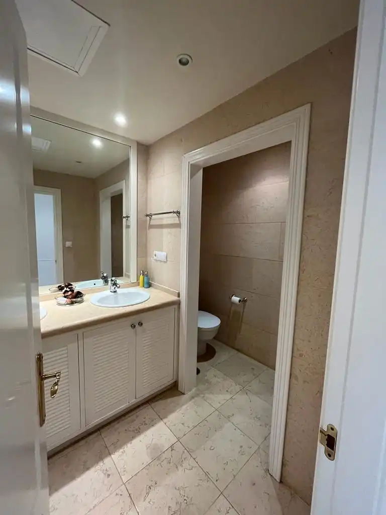 Bathroom of Flat for rent in Marbella  with Air Conditioner, Terrace and Swimming Pool
