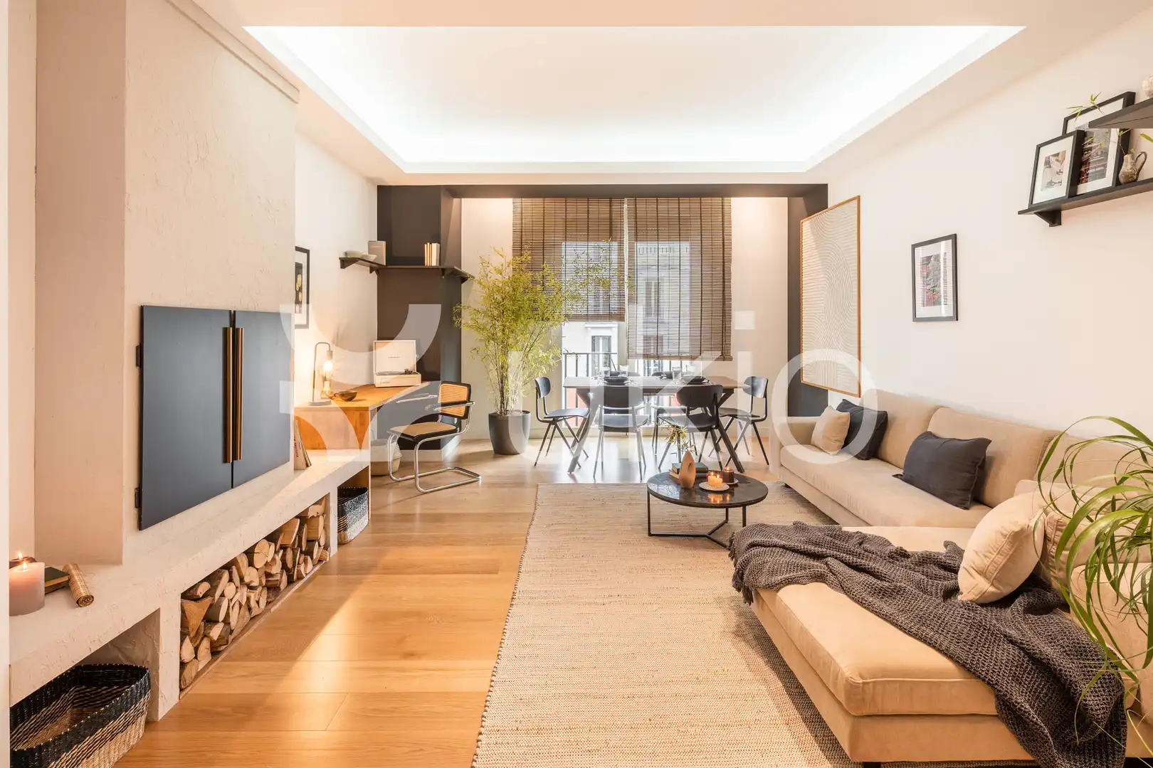Sala de estar de Apartamento de alquiler en Madrid con Aire acondicionado, Calefacción y Amueblado