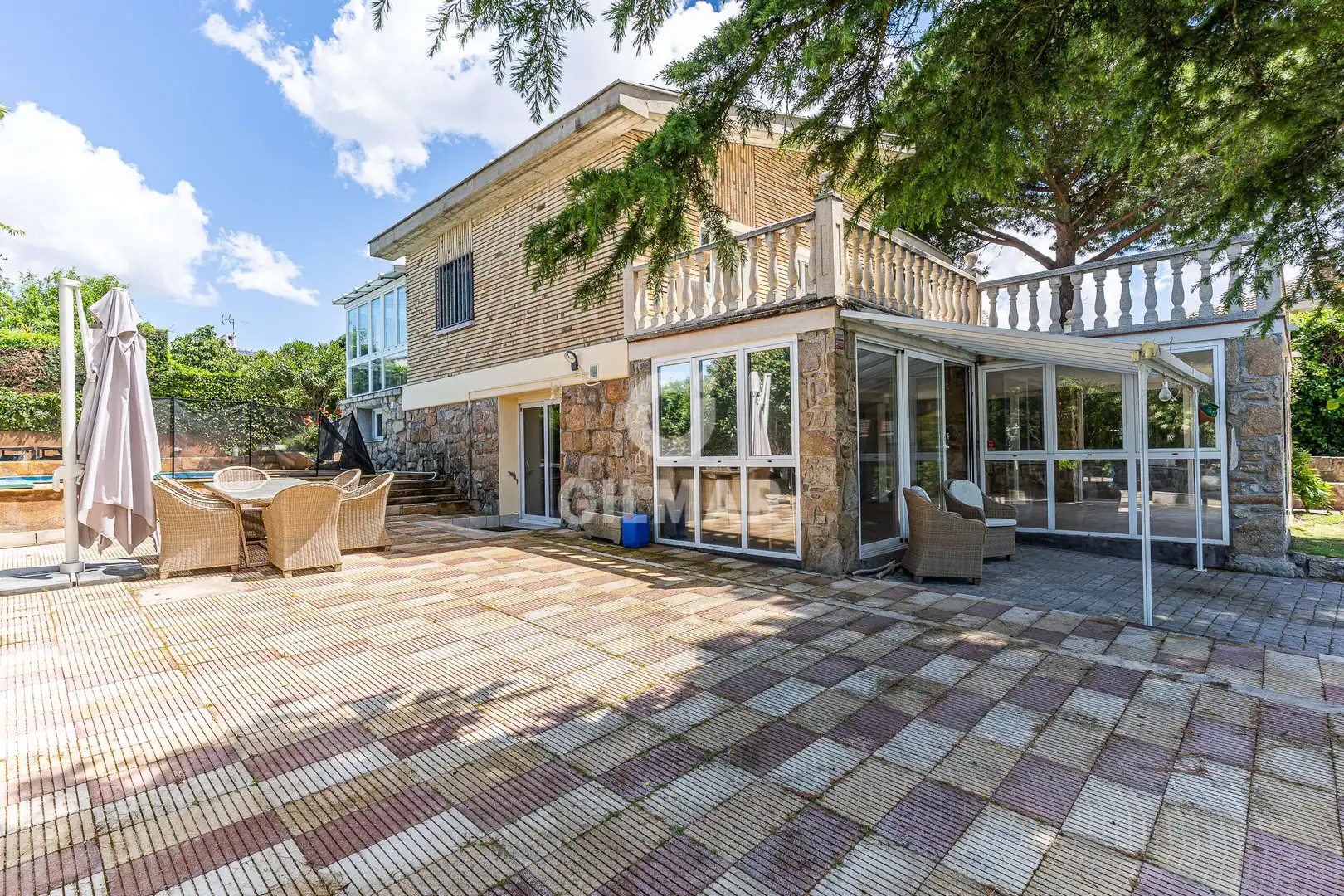 Terraza de Casa o chalet en venta en Boadilla del Monte con Calefacción, Jardín privado y Piscina