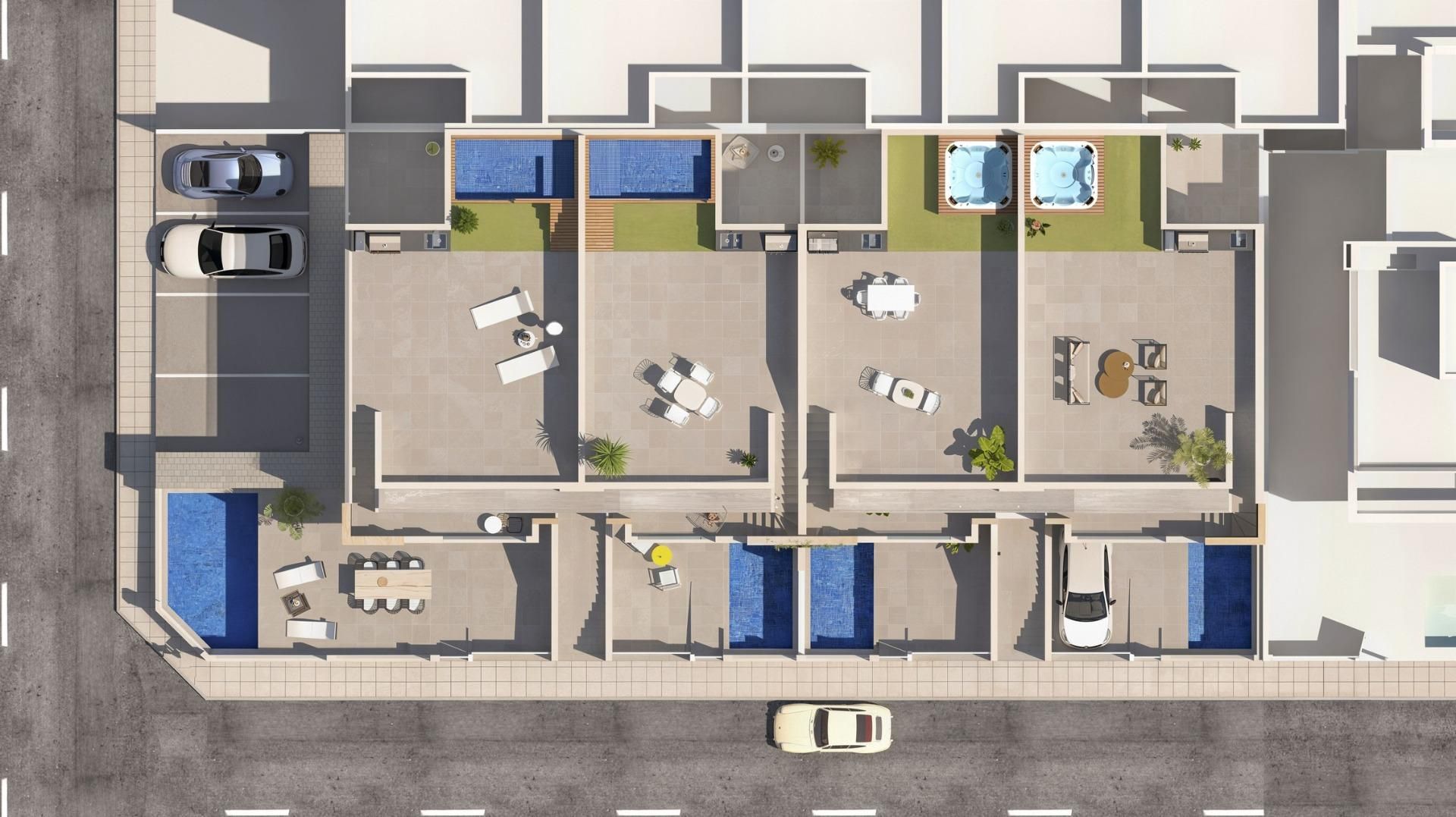 Außenansicht von Wohnung zum Verkauf in San Pedro del Pinatar mit Schwimmbad