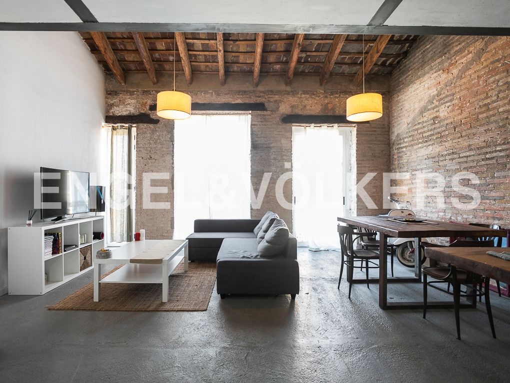 Living room of Single-family semi-detached to rent in  Valencia Capital  with Air Conditioner, Heating and Private garden