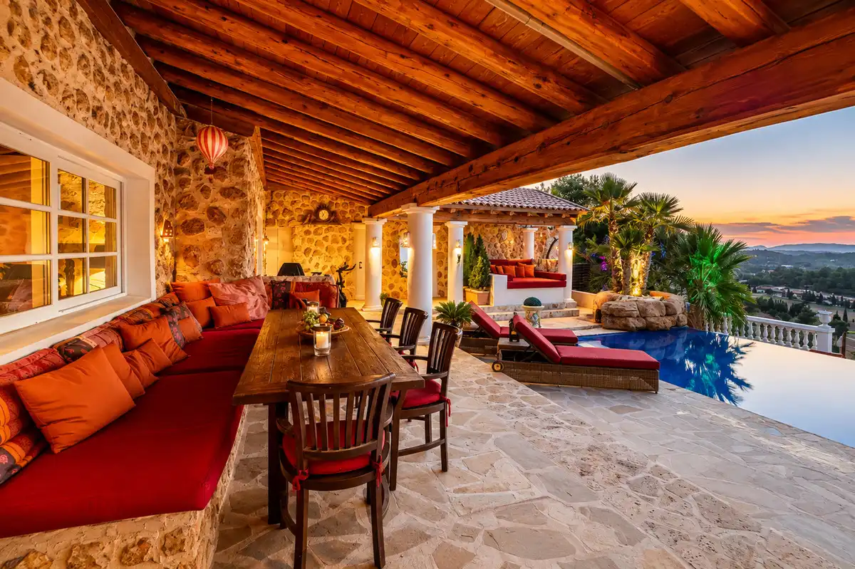Terrace of Houses for rent in Santa Eulària des Riu  with Air Conditioner, Heating and Private garden