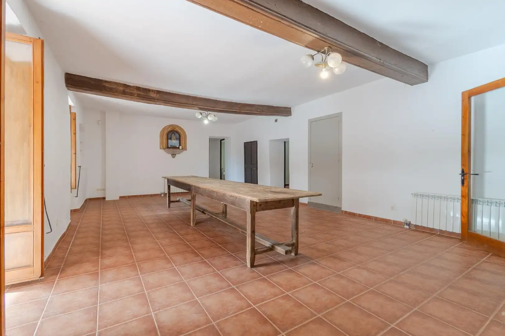 Comedor de Piso de alquiler en La Vall de Bianya con Calefacción, Jardín privado y Terraza