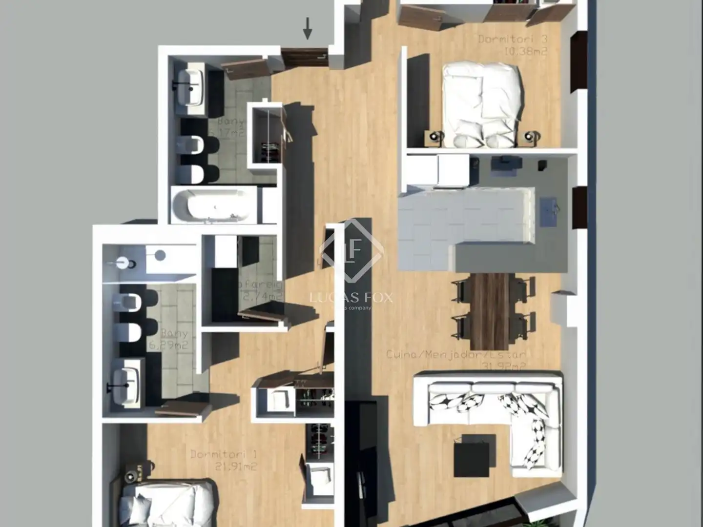 Wohnung zum Verkauf in Escaldes – Engordany mit Heizung, Parkett und Terrasse