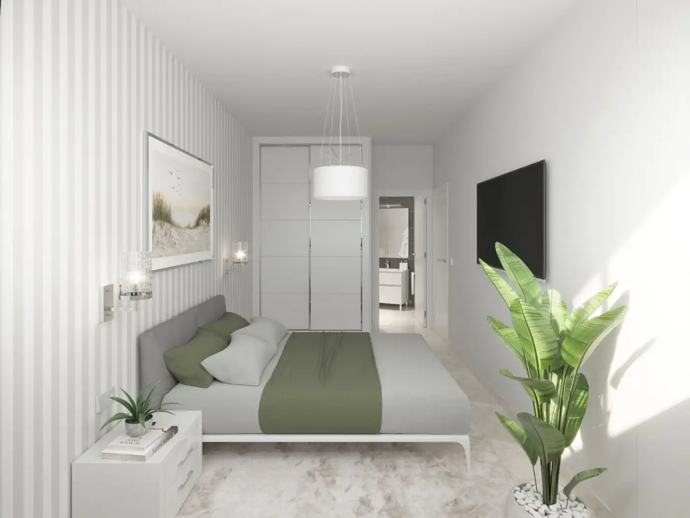 Habitación de Apartamento en venta en Mazarrón con Aire acondicionado, Jardín privado y Terraza