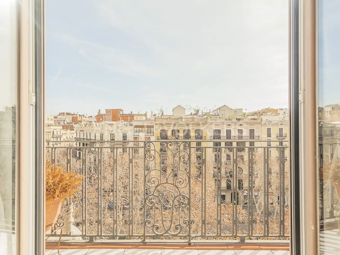Terraza de Piso de alquiler en Barcelona con Aire acondicionado, Calefacción y Parquet