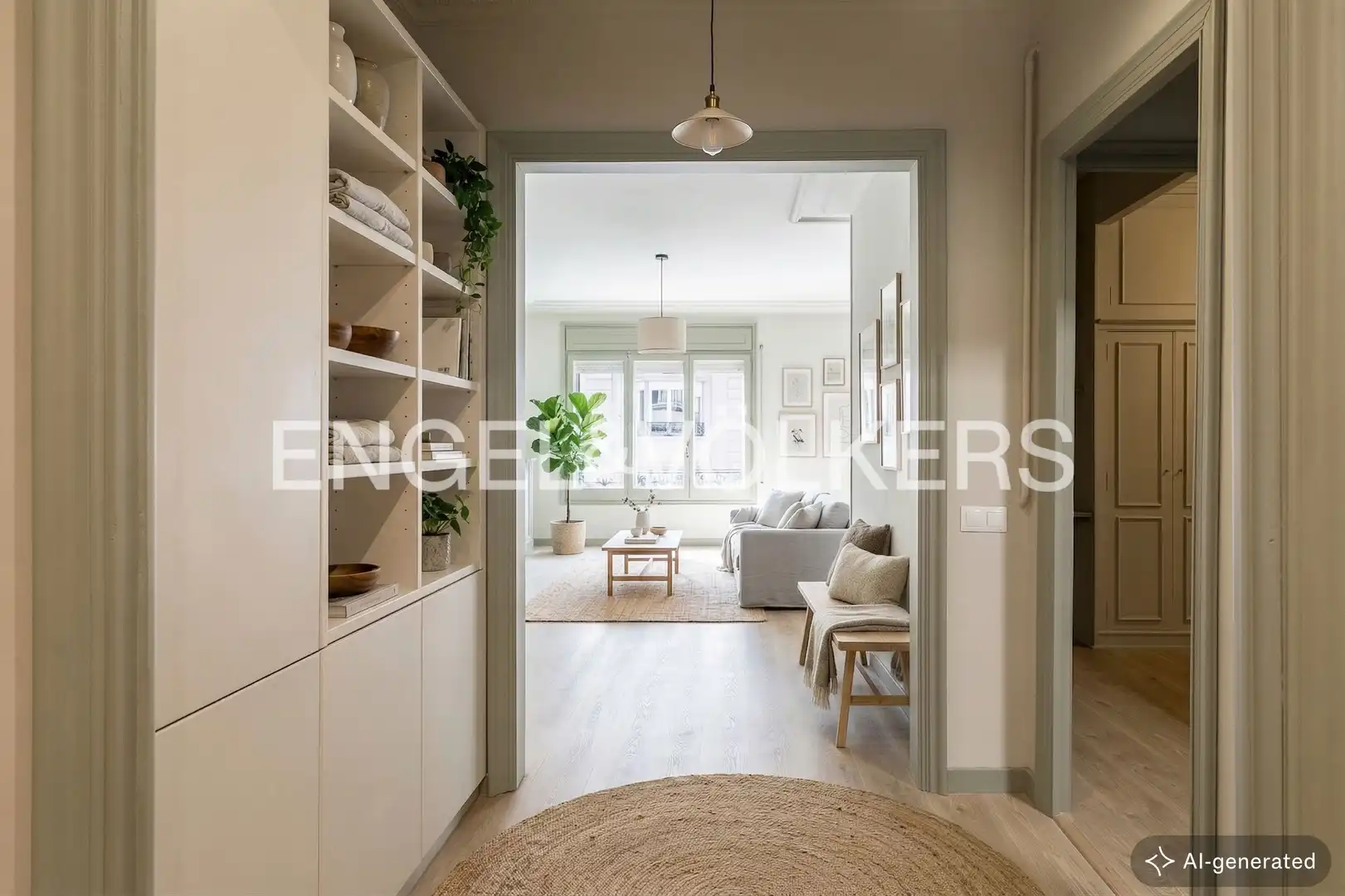 Wohnzimmer von Wohnung zum Verkauf in Barcelona mit Klimaanlage, Heizung und Parkett