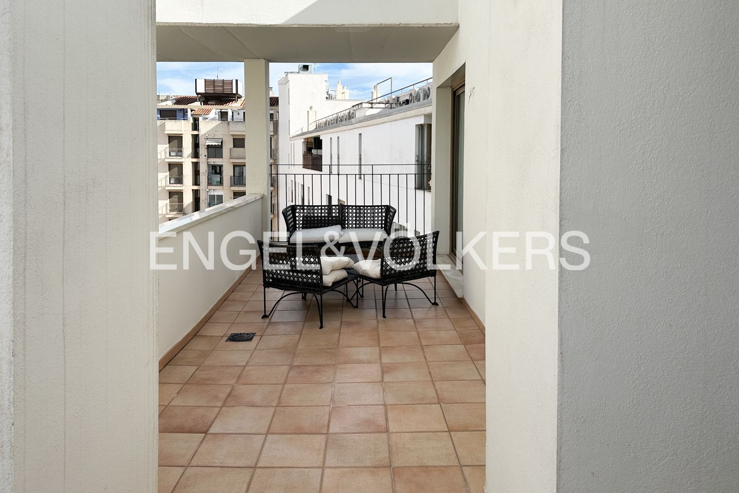 Balcony of Flat to rent in  Valencia Capital  with Air Conditioner, Heating and Private garden