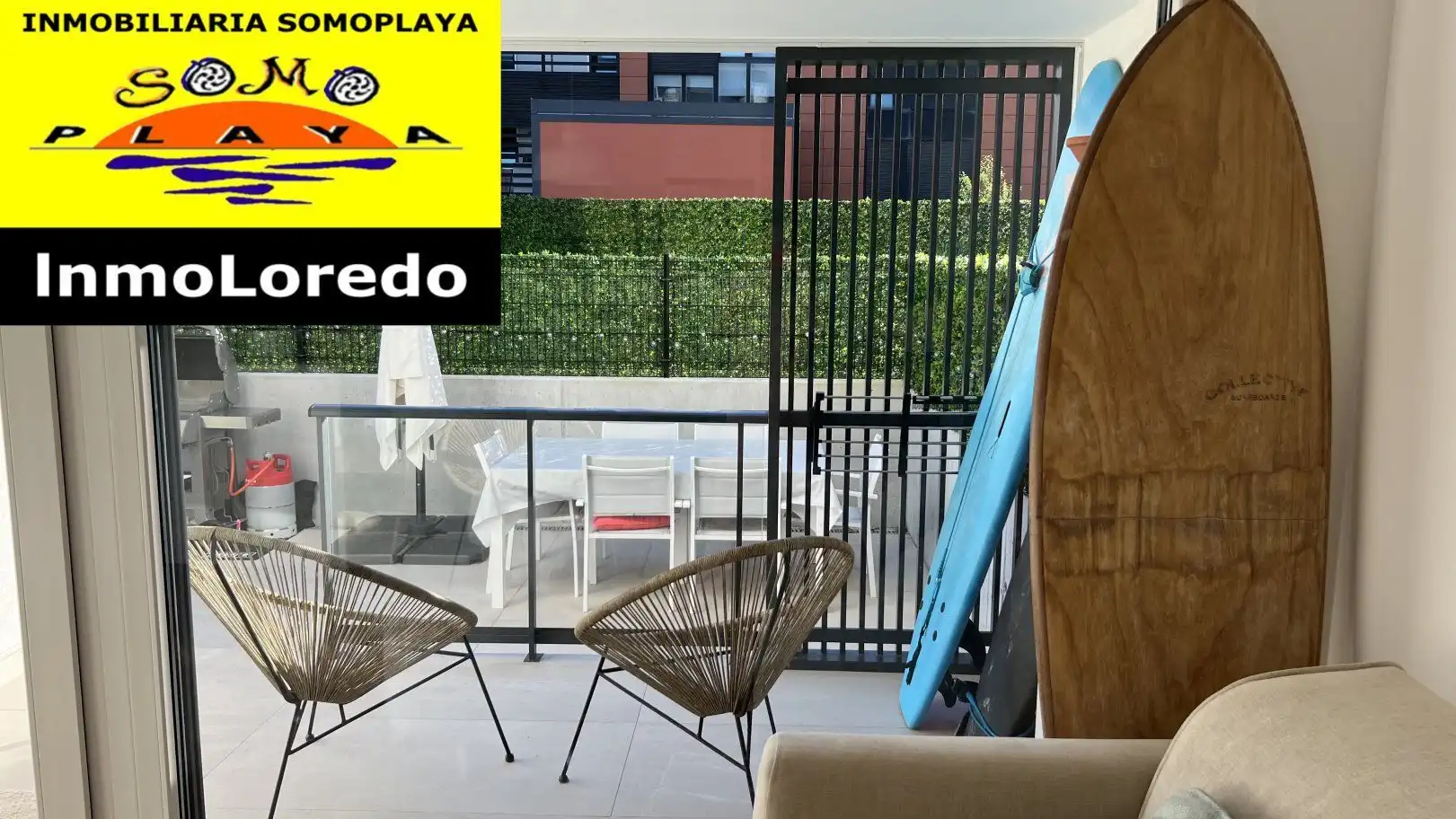 Terrasse von Wohnung zum Verkauf in Ribamontán al Mar mit Heizung, Privatgarten und Abstellraum