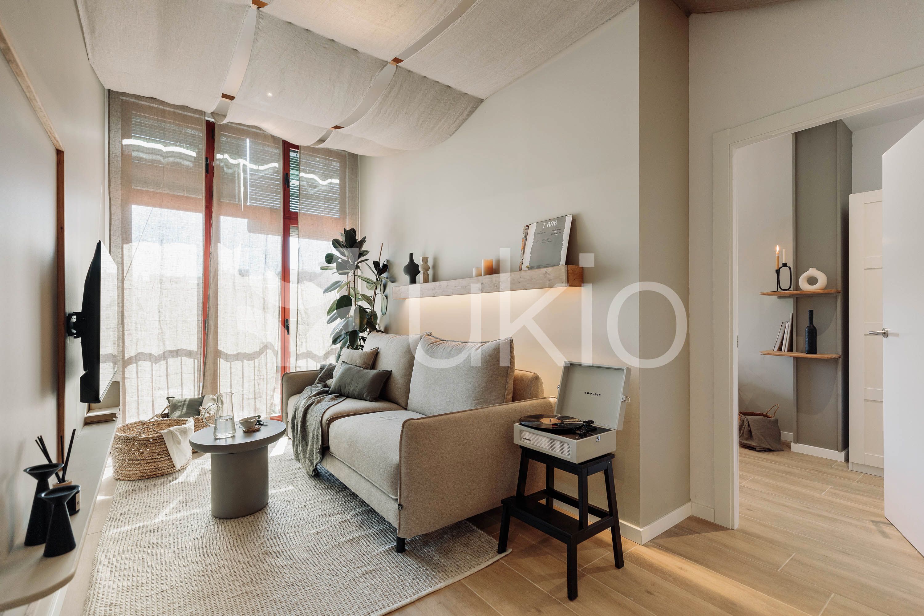 Living room of Flat to rent in  Barcelona Capital  with Air Conditioner, Heating and Furnished