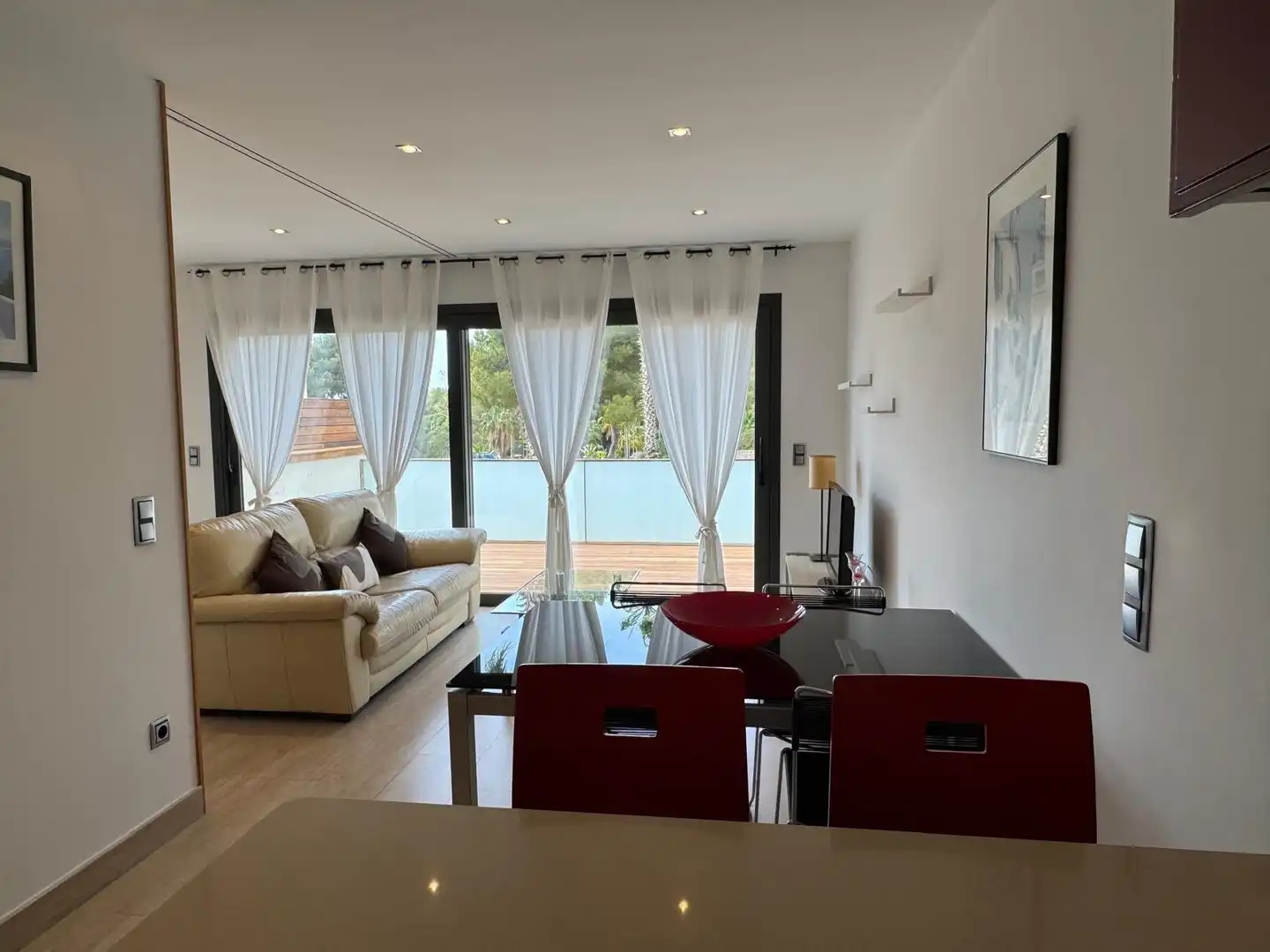 Living room of Apartments for rent in Sitges  with Air Conditioner, Heating and Private garden
